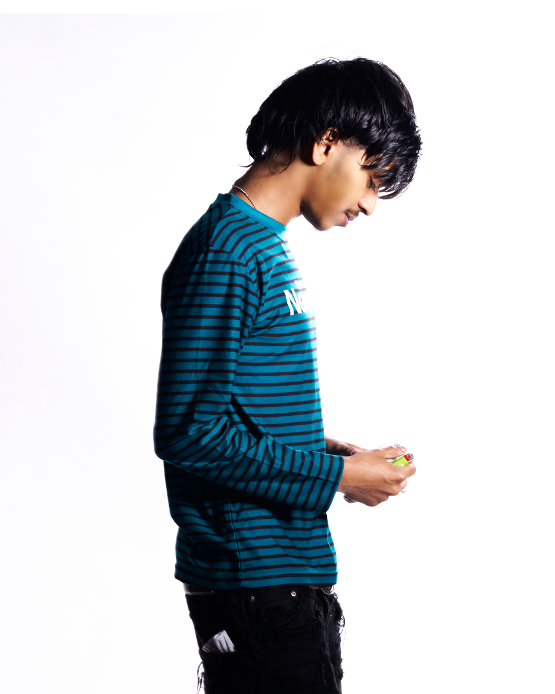 Green 'NewPoor' Long Sleeve Tee