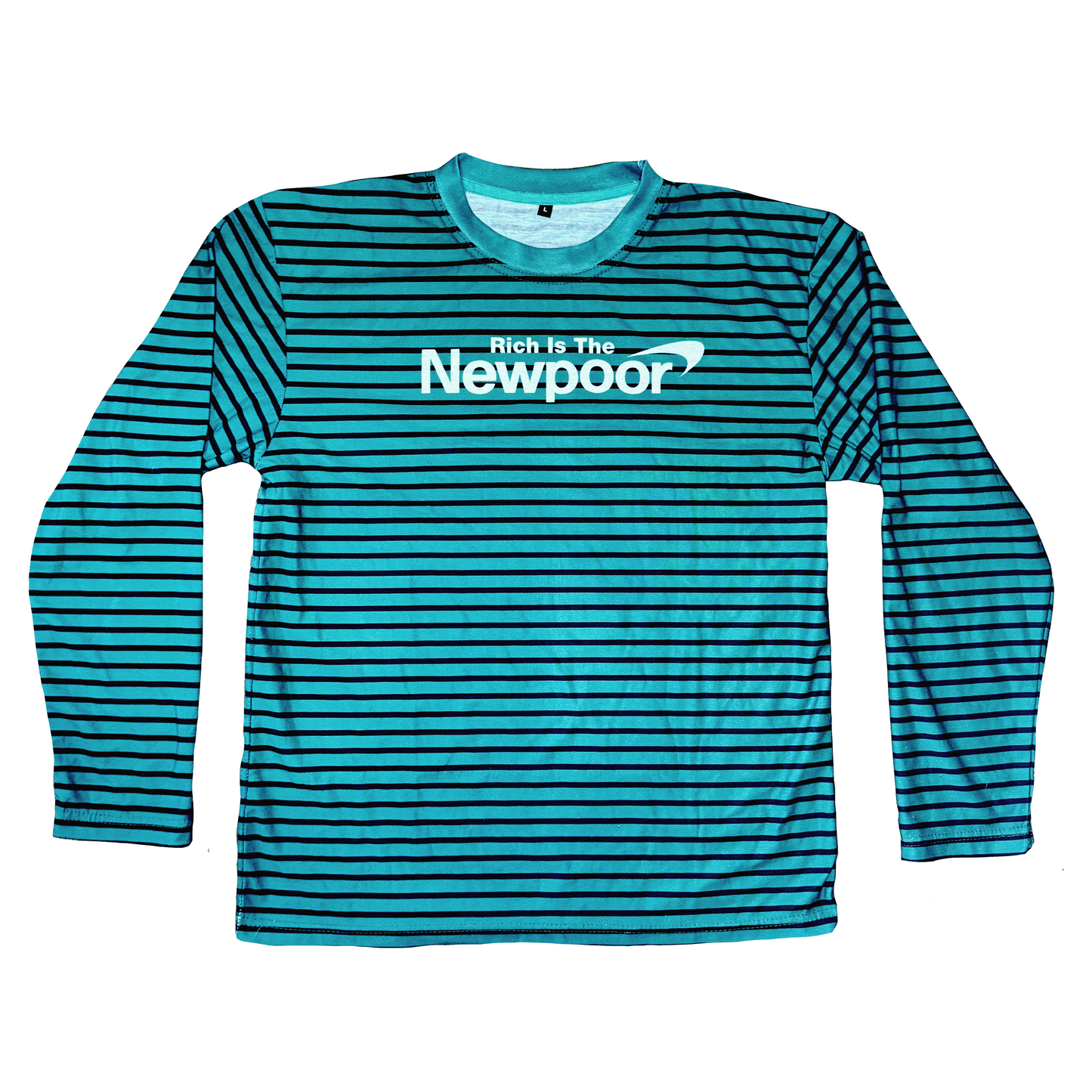 Green 'NewPoor' Long Sleeve Tee
