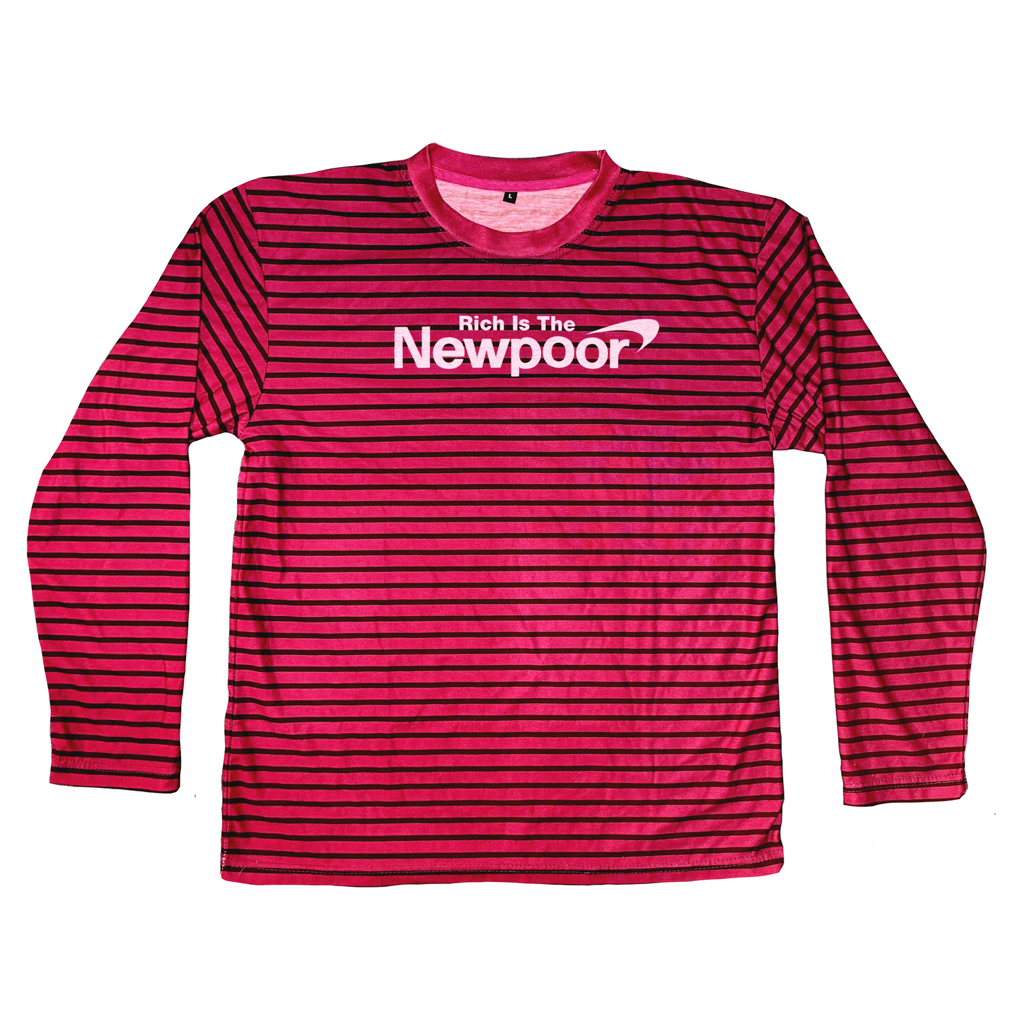 Red 'NewPoor' Long Sleeve Tee